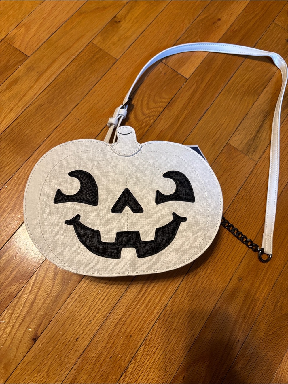 White Pumpkin Face Crossbody Bag